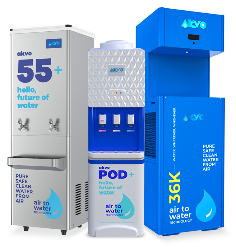 Akvo atmospheric water generators - Air to water machines.